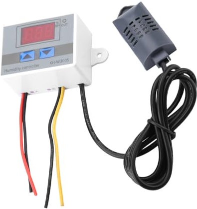 Erweiterter Digitaler Hygrometer-Controller mit Feuchtigkeitssensor 0-99% RH für die Präzisionsüberwachung Haltbarer 12-V-Multispannungsauswahl für Vielseitige Verwendung (12V)