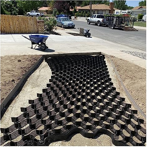 Stabilisierendes Gitter für Gartenwege, Kies-Geogitter, Erosionskontrolle für Garten, Terrasse, 2 m bis 6 m Breite, durchlässiges Netz-Pflastersystem
