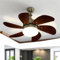Mursche Deckenventilator mit Beleuchtung und Fernbedienung - Deckenlampe Ventilator Leise Wohnzimmerlampe E27 Fassung 6 Flügeln 75cm Deckenleuchte Timing Design Modern für Wohnzimmer Schlafzimmer