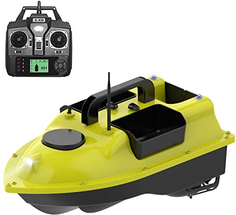 ACAGALA GPS Angelköderboot mit 3 Köderbehältern Automatisches Köderboot mit 400-500M Fernreichweite