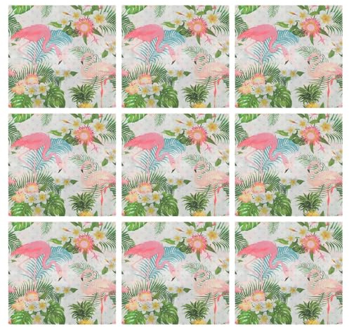 LOORGVEL 18stücke Pack Hawaii Party Servietten mit Flamingo Muster für Sommerfeiern und Geburtstagsfeiern aus Lebensmittelqualitätspapier