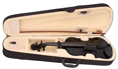 Geige für Anfänger Professionelle Violine in 4/4-Größe geeignet für Anfänger inklusive Kofferbogen und Zubehör(1/2)