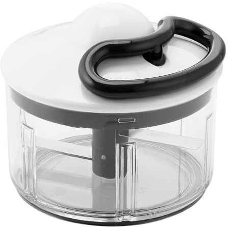 Tefal 5-Second Chopper K1330355 Without Electricity Capacity 500 ml Multi Chopper for Vegetables, Fruits, Onions, Nuts, Garlic, Baby Food, White/Black/Transparent
