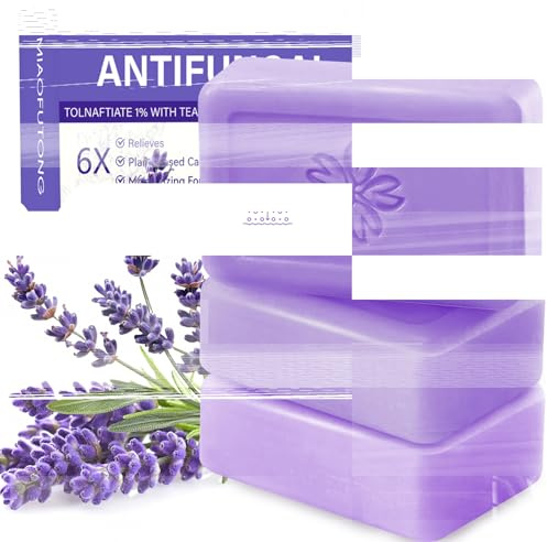 3 Pcs Tea Tree Oil Soap, 115g Deep Cleansing Botanical Bar with Tea Tree | Plant-Inspired Formula Natural Soaps for Sensitive Skin, Antifungal Soap for Face, Body, Hands (Purple)