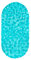 Circul Badewannenmatte 70 x 35 cm türkis transparent