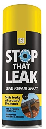 2X Stop That Leak 151 Repair Spray Piping Guttering Window Roof Sealer Black