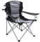 SONGMICS XL Campingstuhl, zusammenklappbar, mit Schwammkissen, breit und bequem, langlebige Struktur, maximale Belastung 150 kg, Outdoorstuhl, Schwarz GCB07BK