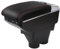 YJYWZH Pour Peugeot 208 2013-2018 Accoudoirs Boîte Double couche Consoles main avec porte gobelets Repose-bras de voiture