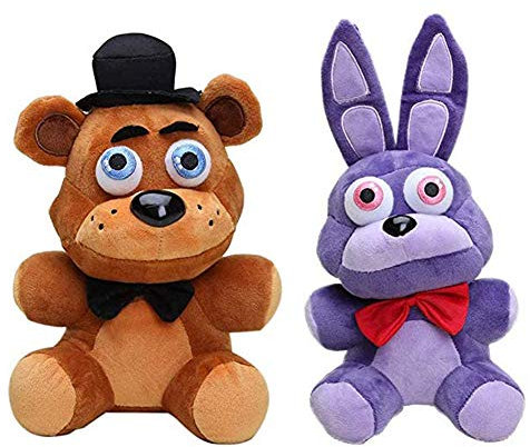 FNAF Plüschtier Five NI-ghts at Fre-ddy's Fre-ddy Fazbear, 17,8 cm, Plüsch-Spielzeug, Bär, 2 Stück