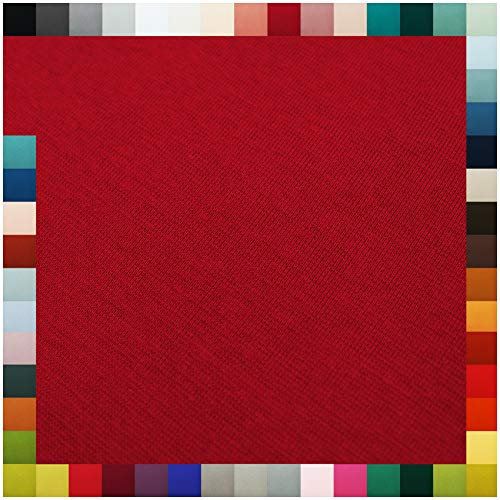 Bündchenstoff als Meterware Schlauchware 70cm breit 95% Baumwolle, 5% Elasthan über 50 Farben Auswahl Jersey (009 | dunkelrot, Länge: 0,5m)