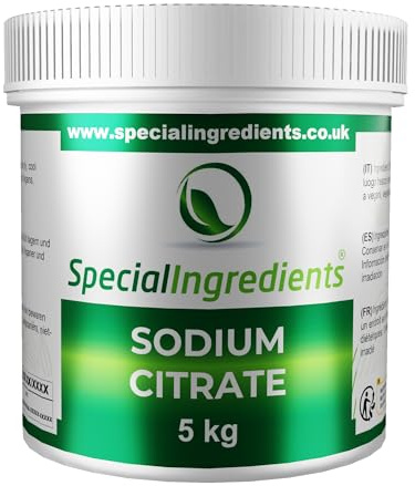 Special Ingredients Sodium Citrate 5kg (Buffer Salt) Premium Quality, Vegan, Non-GMO, Gluten Free – Recyclable Container
