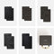 CREATE/STONE STUDIO/Doppelter Sandwichmaker und Grill in Schwarz / 5 austauschbare Platten: Grill, Waffel, Sandwich, Taiyaki und Pfannkuchen, 100º Öffnung, Retro-Stil, 800W