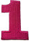 Catch the Patch Nummer Rosa - (Größe: 4,9 x 3,3 cm) – Hochwertiger Stickpatch zum Aufnähen oder Aufbügeln – Für Shirts, Jacken, Taschen & mehr