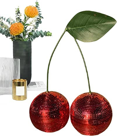 Melted Disco Ball - Decorative Cherry Ball, Fruit Disco Ball for Shop Window, Decoration, for Music Festivals, Decoration, Club, Stage Props
