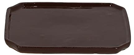 Rivanto® Bonsai Untersetzer rechteckig L aus Terracotta, 24,5 x 20,5 x 2 cm, für Pflanzkästen & Pflanztöpfe