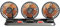 Riloer 24V Car Electric Fan, Portable Cooling Cooler Fan Car Three Head Summer Air Fans, 360° Rotation Air Circulator Fans with Cigarette Lighter for SUV, 24V cars, trucks, RVs, trailers Camping-car