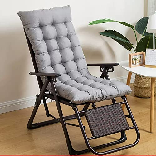 NENIUX Sonnenliegen-Kissen, Bank-/Stuhlkissen, Sonnenliegen-Kissen als Ersatz für Rattan-Gartenliege, Relax-Sitzkissen, Sofasitzpolster mit rutschfestem Bezug und Bindeseil, 160 x 50 x 8 cm, Grau