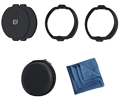HMHAMA Objektivschutz passend für PS VR2, magnetischer Kurzsichtigkeits-Brillen-Abstandshalter, kratzfester Ringobjektiv-Schutz für VR-Objektive, Zubehör (schwarz, ohne Linse)