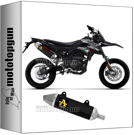 arrow 52509AON* auspuff zugelassen thunder aluminium schwarz endkappe edelstahl kompatibel mit aprilia rx - sx 4t 125 2018 2019 2020 mototopgun