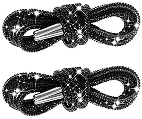 Lacci per Scarpe Corda Glitterata in Cristallo, 2 Pezzi Lacci per Scarpe con Strass, Lacci in Cristallo Bling Bling Cordoncini con Coulisse Sostituzione Leggero 4 Mm Diametro 120 Cm Lunghezza Lacci Ne