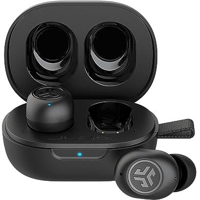 JLab JBuds Mini In Ear Kopfhörer kabellos Bluetooth, True Wireless Kopfhörer, 20+ Std Headphones, kabellose Ohrhörer, Earbuds mit Mikrofon, Ladebox, Dual Connect, EQ3 Sound, Schwarz