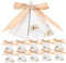 ABOOFAN 20er Boxen Dreiecks-hochzeits Schachtel Dessertgläser Gebäckkoffer Schokoladenschachtel Cupcake-verpackungsboxen Snackboxen Kleine Süßigkeitenbehälter Mini Papier Partybedarf Braut