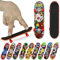 KLLJ Finger Skateboard Set,Finger Mini Skateboard,Patineta de Juguete para Fiestas,Mini Skates para Dedos,Mini Patineta de Juguete,Decoración de Monopatín de Dedos