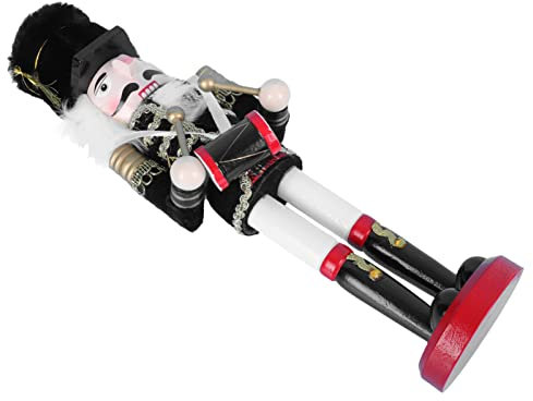 PRETYZOOM Nussknacker-Puppe 30 cm Europäischer Stil Schwarzer Nussknacker-Soldat Dekorative Weihnachtsdekoration Für Festivals