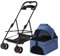 Hunde-Kinderwagen für kleine Hunde, kleiner Haustier-Kinderwagen mit Getränkehalter für Hund und Katze, faltbarer Reise-Kinderwagenträger, atmungsaktiver Haustierwagen, abnehmbarer Kinderwagen