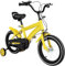 MEHOOSPVN Kinderfahrrad 14 Zoll Jungen Mädchen Kohlenstoffstahl-Legierung Fahrrad, Kinder Fahrrad ab 3-6 Jahren, Ausbildungsfahrzeuge mit Stützräder Höhe Einstellen Kinder Fahrrad Gelb