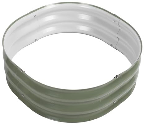 Generisch Hochbeet, Freiraum Hochbeete, Wellmetall, Hochbeete, verzinkte Pflanzgefäß, Gartenkästen, oval, großer Metall-Pflanzkasten für Gartenarbeit, Gemüse, Obst, Genericoi2fbsu174-11