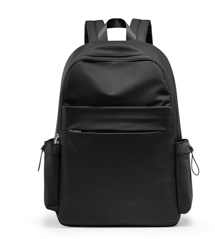 HYC00 Schulrucksack Damen Causal Travel Schultaschen 14 Zoll Laptop Daypack Bookbag für Teenager Mädchen Boys College-Rucksack Leichter Rucksack Wasserabweisend Bookbag Men Work Daypack,Schwarz