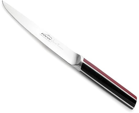 LACOR - 38221 - Cuchillo Fileteador Elite, Acero Inoxidable, Filo Taper Grinding, Mango Antideslizante, Afilado y Resistente, Limpieza a Mano, Apto para Cualquier Tipo de Carne y Pescado, 20 cm