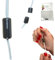 Lowgy Slimline Metal Cord Connector for connecting bathroom light pull cords, blinds and laces (Metallic Black)