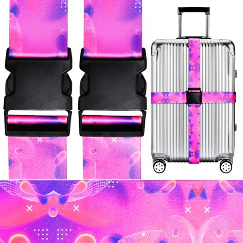 Gutsdoor Colorful 2 Pack Luggage Straps for Suitcases Travel Belt Connector Holds Suitcase Add a Bag Premium Accessories Unique Adjustable Strap
