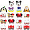 12 pezzi di Carta Novità Occhiali del Cartoon Mouse, Occhiali di Carta Partito, con 6 pezzi Cartoon Animal Maschere Bambini Feste, Maschere di Compleanno per Bambini, per Gli Accessori di Partito