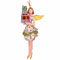 Engel Weihnachten Baumschmuck Figur Deko Hänger Christbaumschmuck Ornament 15 cm (mit weißem gepunktetem Kleid und Geschenken)