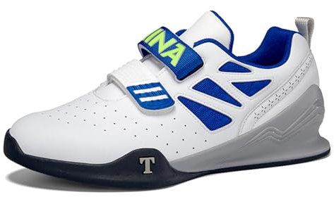 ZHENSI Gewichtheberschuhe Herren Damen Squat-Deadlift-Schuhe Flache Indoor-Fitness-Sneakers,Blau,44 EU