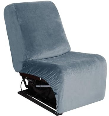 YCDZSW Elastischer Ecksofa überzug, Ecksofabezug L-Form Eckcouch Bezug, Elastischer Rutschfester Ecksofabezug 5-Sitzer Für Couch überzug Sofahusse Schutz (Graublau,1 Sitzer)