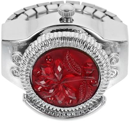 Healvian Ringuhr Für Damen Aus Zinklegierung Tragbare Schmuckuhr Dekorative Modeuhrring Präzise Uhrzeitanzeige Angenehm Zu Tragen