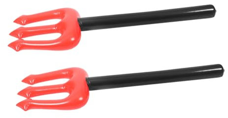 TOPPERFUN 2 Stück Aufblasbare Halloween-Teufel-zubehör Dämon Heugabel Heugabel-stütze Halloween Heugabel Mistgabel Kostüm Zubehör Für Dämonenkostüme PVC