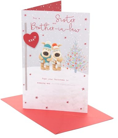 Boofle | Christmas Card for Sister & Brother In Law | Cute Design | Xmas Presents | Greeting Card |Her/Him | With Envelope | 22.9 x 14.9cm