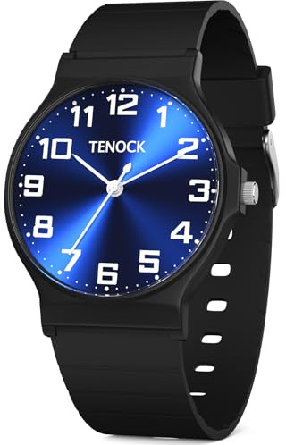 TENOCK Analoguhr für Kinder, Jungen und Mädchen, 30 m wasserdicht, Sportuhr für, gut lesbare Kinderuhr mit dünnem weichem Armband, für Kinder von 5 bis 15 Jahren, Geburtstagsgeschenk