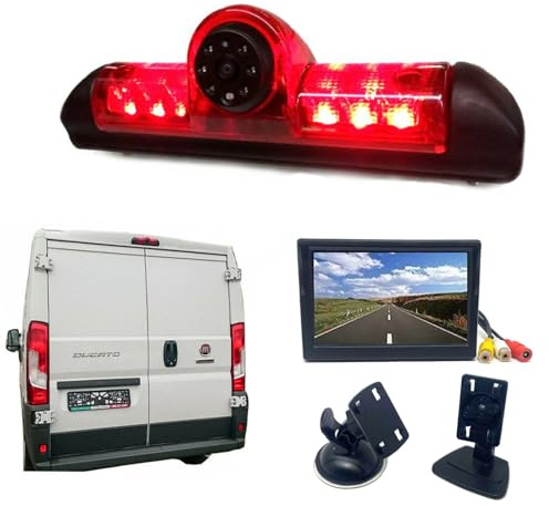 Dolphin Automotive Van Rear Brake Light Reversing Camera For Fiat Ducato 2006 – Onwards (Camera & 5 Monitor)