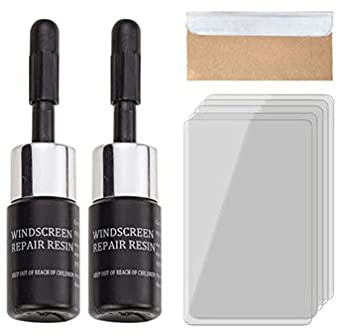 Keeplus 2Set Windshield Repair Fluid Kit, Cracked Windshield Repair Kit, Steinschlag Reparaturset Windschutzscheibe, Windschutzscheibe Reparaturset, Glas Reparatur Sets Zur Reparatur Löchern, Rissen