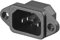 CABLEPELADO Connettore IEC C14 maschio | Connettore di alimentazione C14 | IEC 320 C14 | 10 A 250 V | Collegamento con saldatura | Adatto per montaggio su pannello telaio