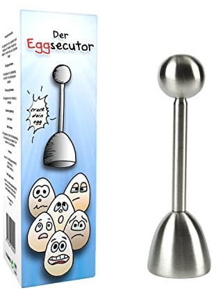 Der Eggsecutor ★ Eierköpfer aus hochwertigem Edelstahl I zeitsparender Eieröffner ★ Eierschneider ★ Bonus: Gratis eBook mit unwiderstehlichen Eier Rezepten