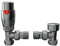 Chrome Angled Thermostatic Radiator Valve Set