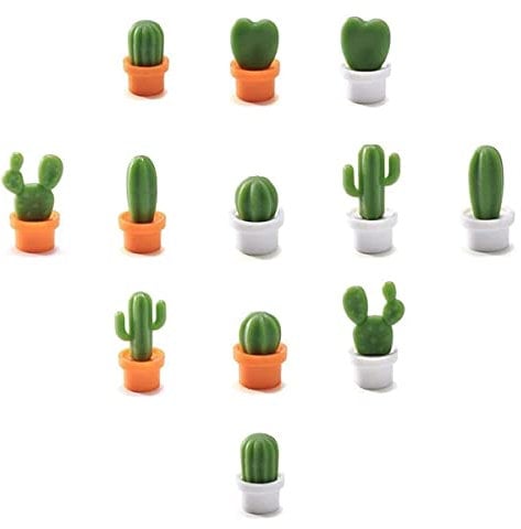 Decorative Refrigerator Magnets, Perfect Fridge Magnets for House Office Personal Use (12Pcs Cactus)