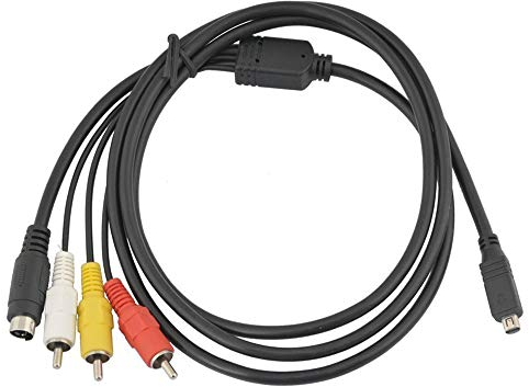 Optimal Shop 5 Feet/1.5M AV Cable for Sony Handycam Mini DV and DVD Camcorders-Black (1 Pack)